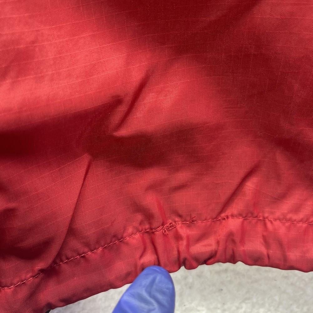 Gap Windbreaker Womens Small Red Long Sleeve Zip Up Hooded Packable Chore Grunge - Picture 16 of 16